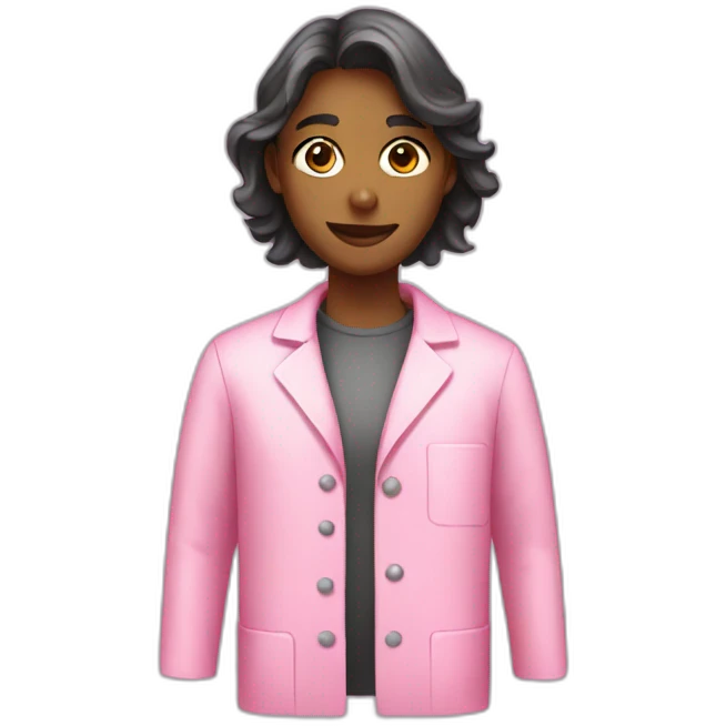 pink laboratory coat emoji