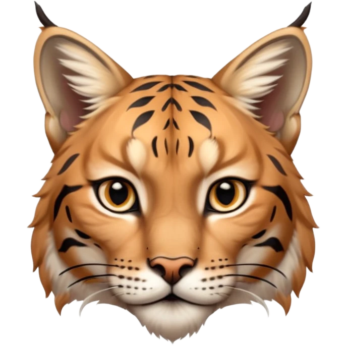 A high-resolution photo-realistic digital illustration of a majestic lynx, chest upward A high-resolution, photo-realistic digital illustration of a majestic young Eurasian lynx, shown from the shoulder upwards with tiger markings emoji