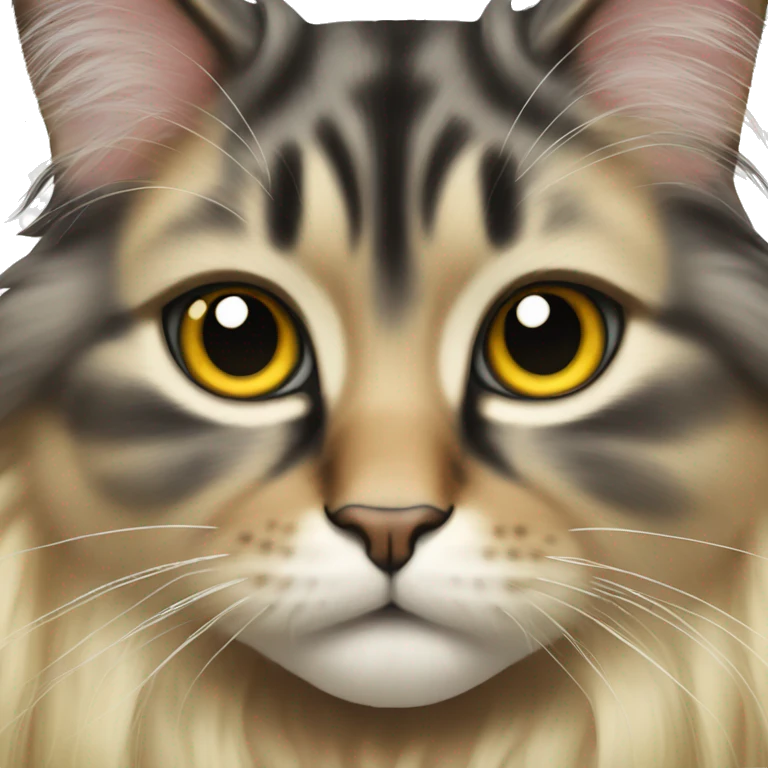 Clolorful longhair cat emoji