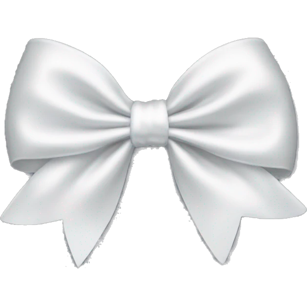 white satin bow emoji