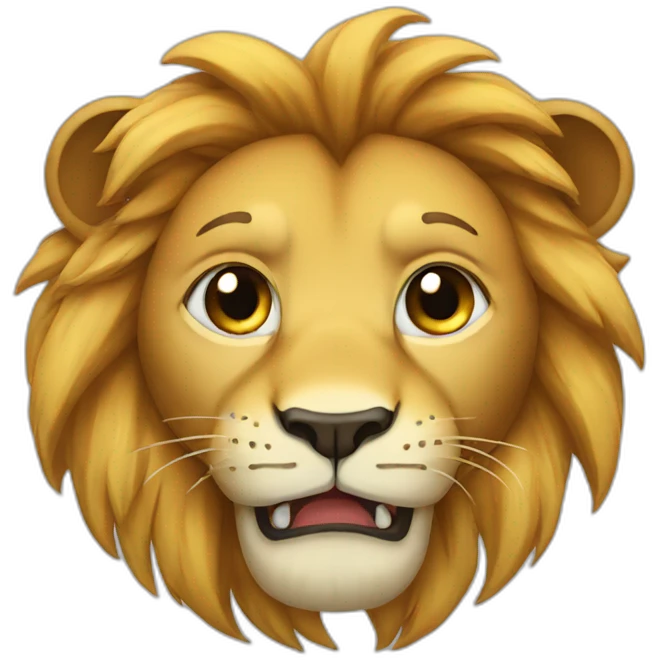 crying lion emoji