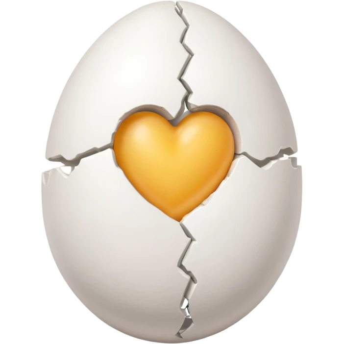 heart made out of an egg emoji