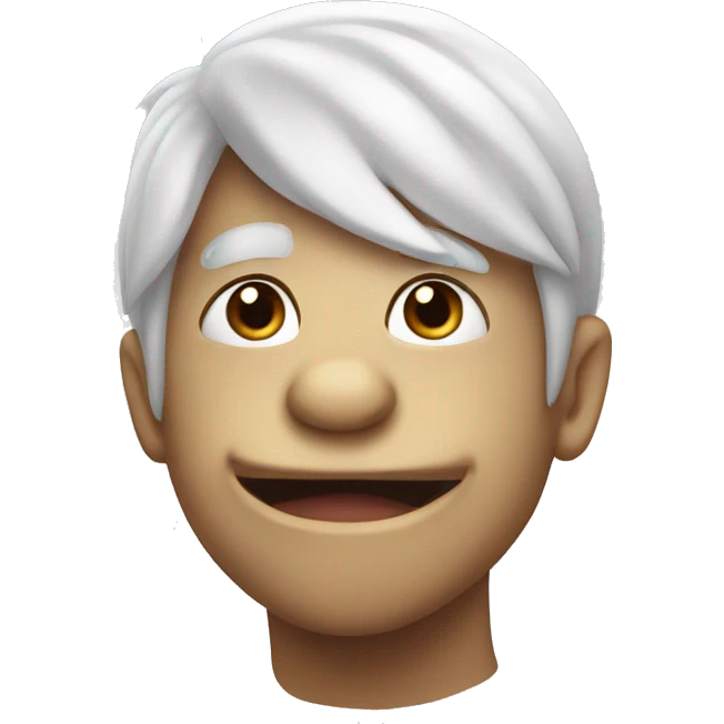 white haired dinosaur emoji