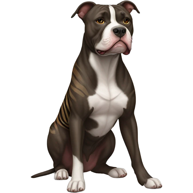 American pitbull terrier dark brindle emoji