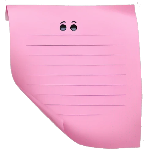 Pink paper list emoji