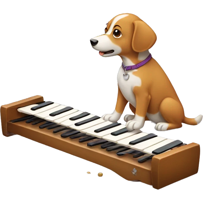 dog playing xylaphone emoji