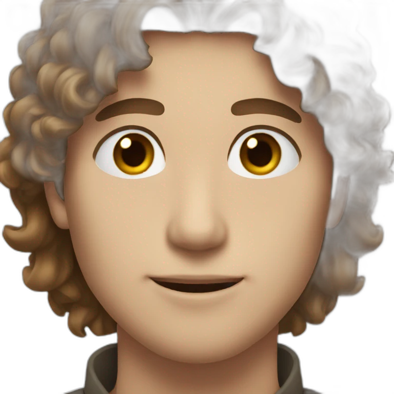 My boyfriend brown hair White skin emoji
