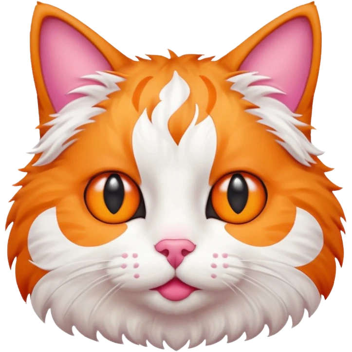 A stupid cat with every eye facing the opposite direction emoji