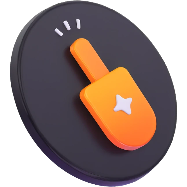 Shiny clicker button with cursor for Roblox game emoji