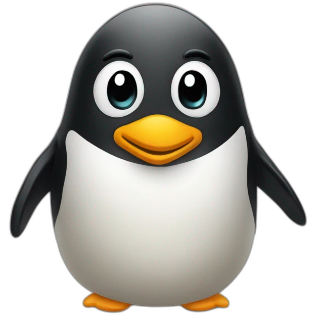 Chat sur pinguin emoji
