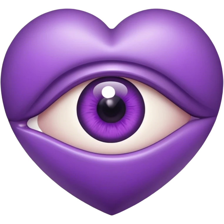 Eye inside Purple Heart emoji