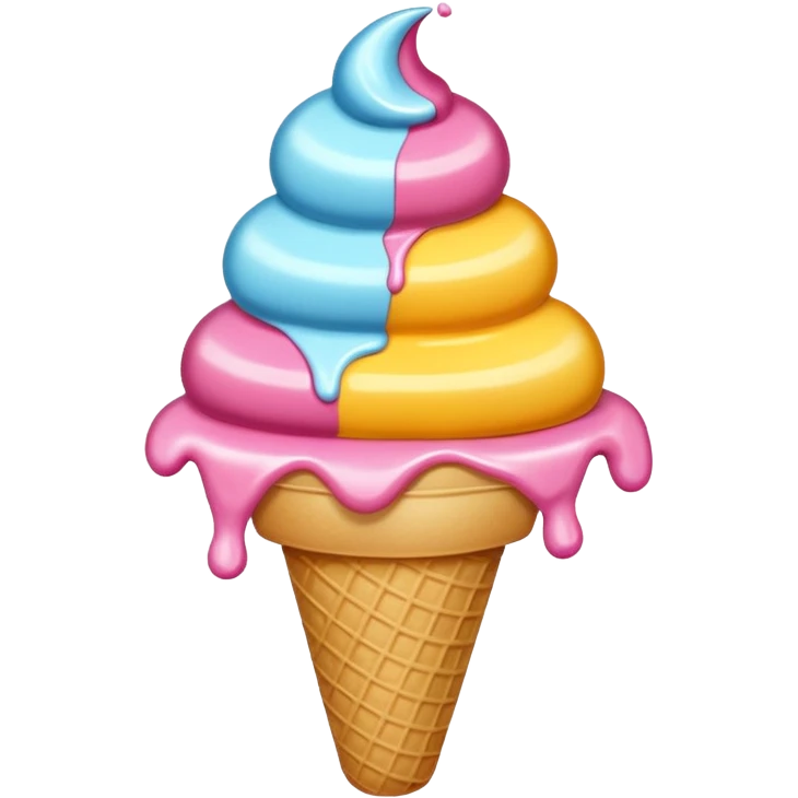 flowing ice cream emoji