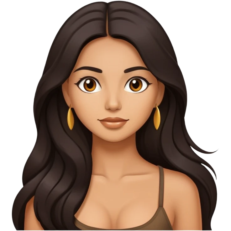 attractive Latina woman with long dark hair emoji