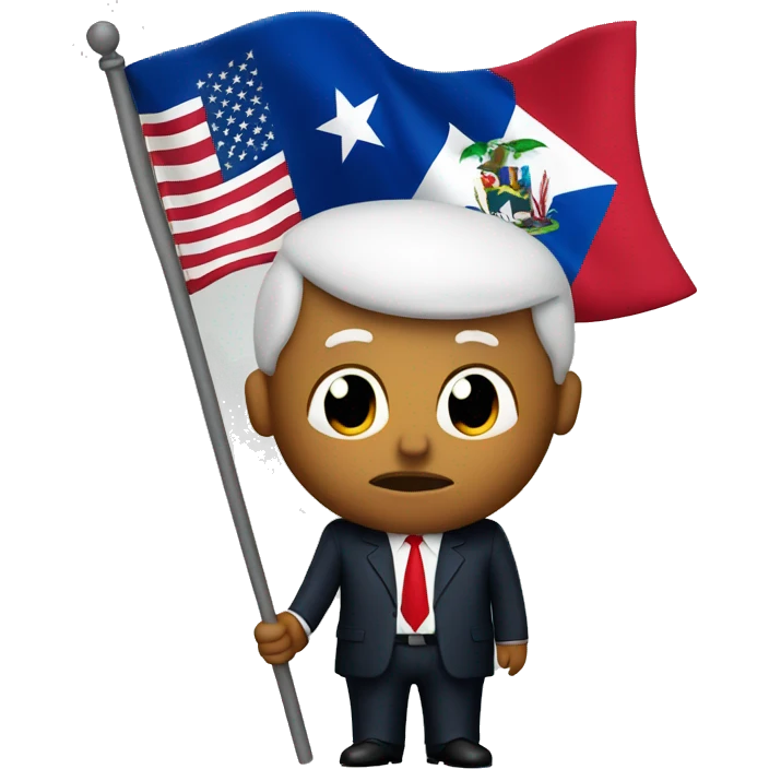 Donald Trump with a Dominican Republic Flag emoji