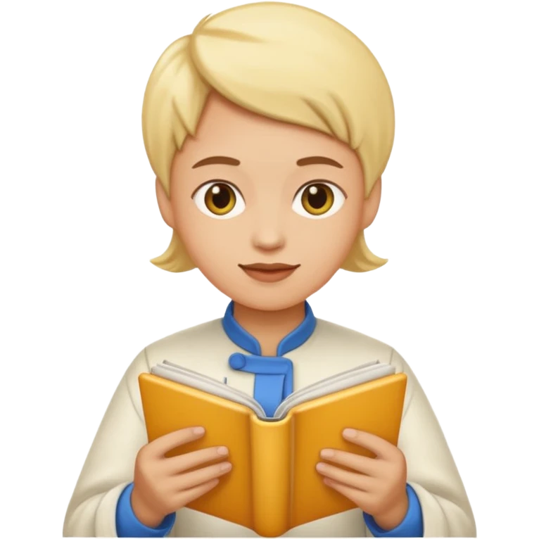 a person reading a cookbook, emoji style emoji