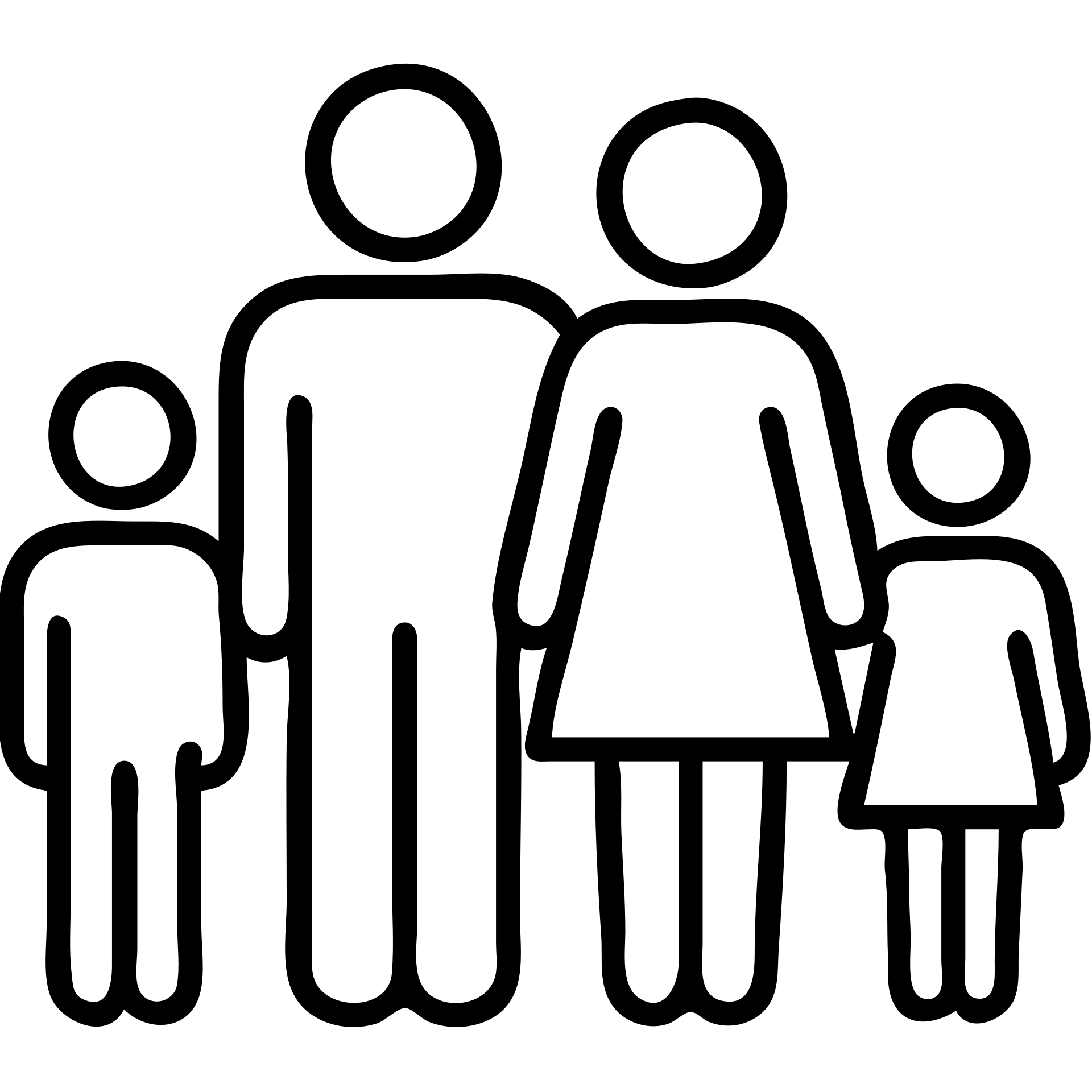 black outlined icon of a heterosexual couple with two boys, no fill emoji
