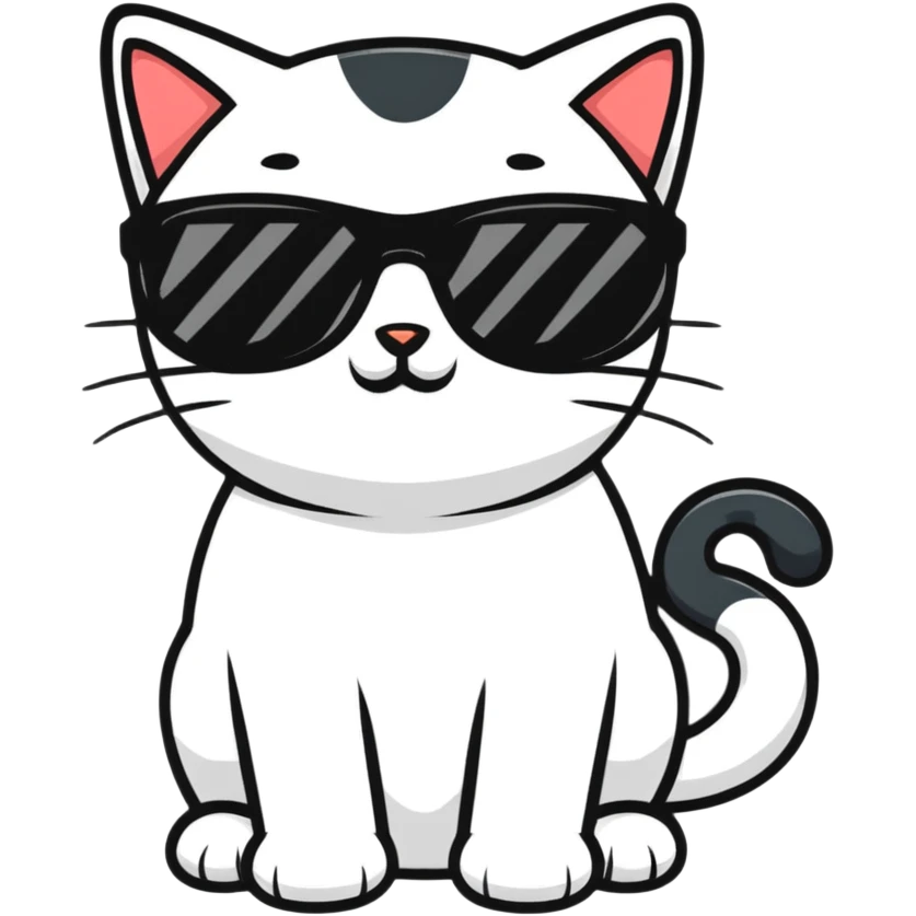 Cat with sunglasses emoji
