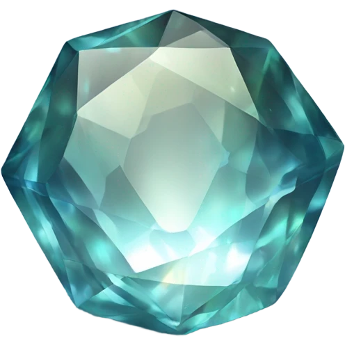 Toroidal geometry gemstone with light shining off it emoji