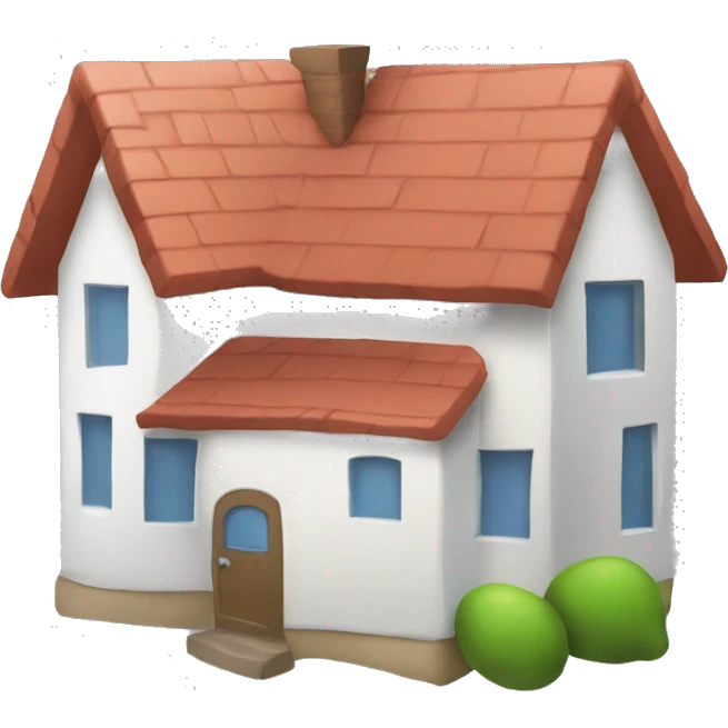 emoji for a page related to home documents. The emoji should include a house icon and a stack of paper or a single document with a visible home symbol on it.  emoji