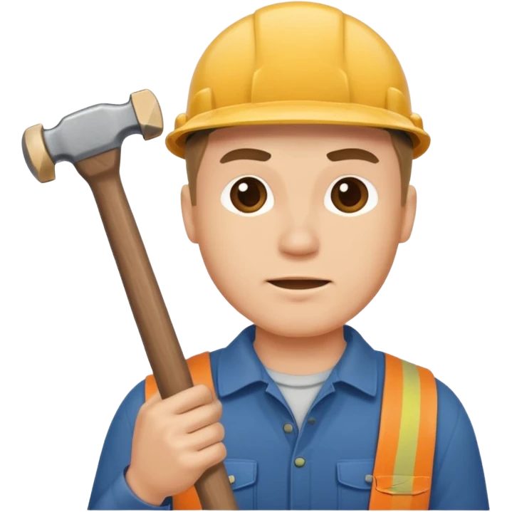 Men with a hammer and a nail emoji