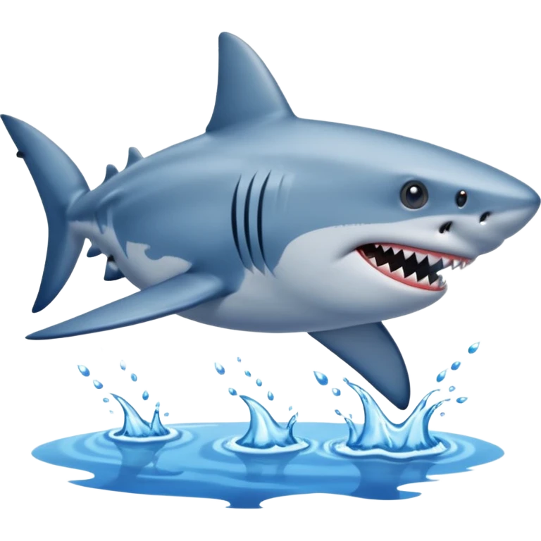 A shark with blue shoes on land near water not in it emoji