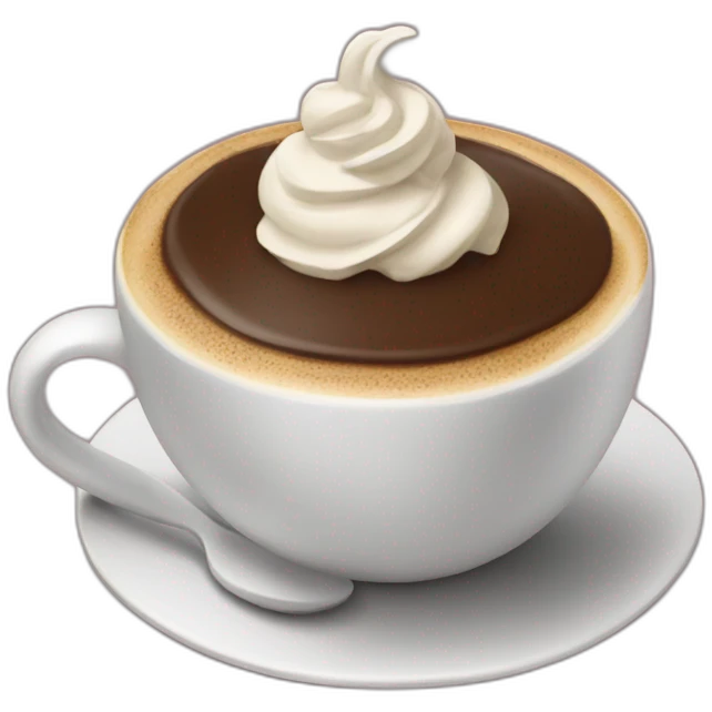 Coffee with chocolate cream emoji