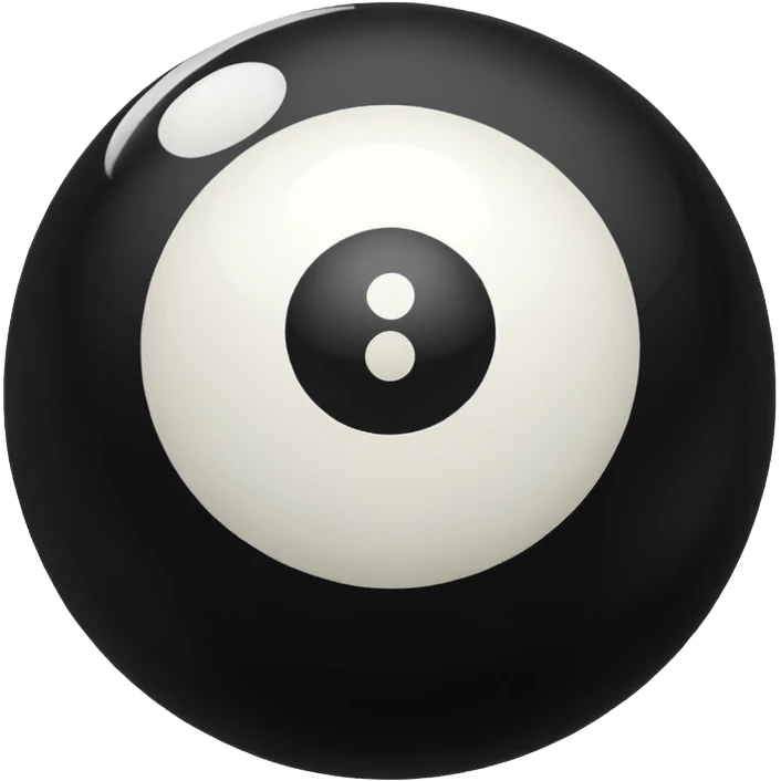 create emoji with the themes of heyball - chinese eight ball emoji