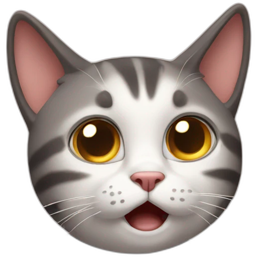 Shocked cat with body emoji