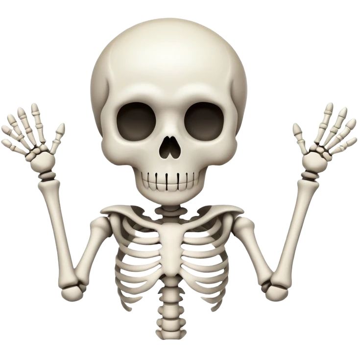 Skeleton check mark emoji