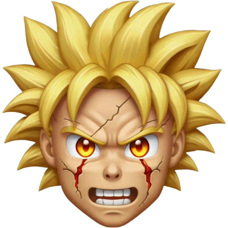 A super Saiyan Goku skull head emoji emoji