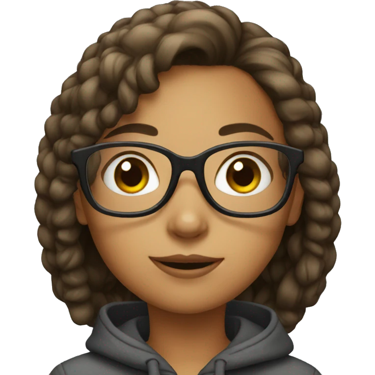 Girl with glasses emoji