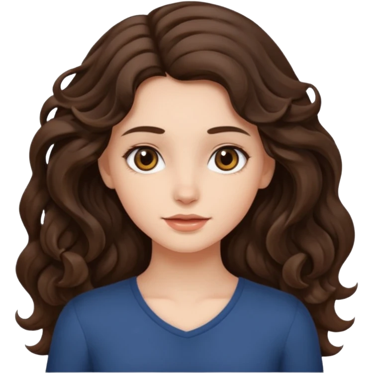 Brunette girl wavy nothing underneath  emoji