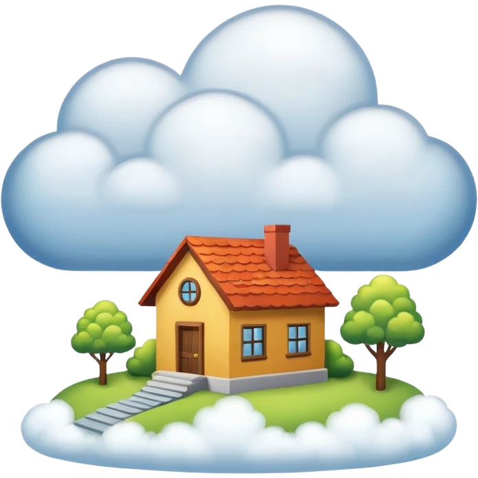 House with cloud emoji
