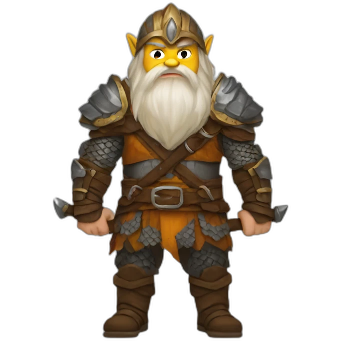 Fantasy dwarf warrior emoji