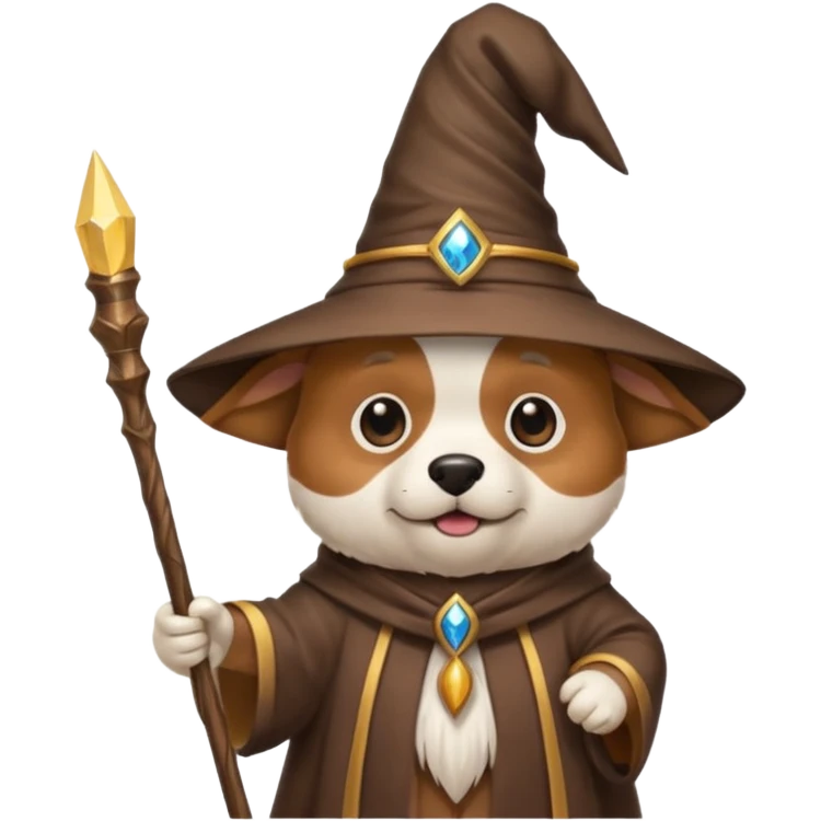 Dog wizard emoji