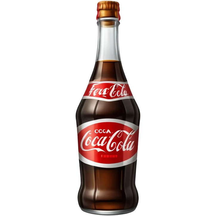 Vaso con forma de botella que contenga dentro fernet con coca cola emoji