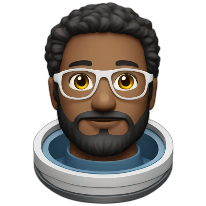 astronaut black-beard caucasian-man white-glasses emoji