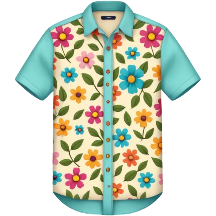 flowered hipster shirt emoji