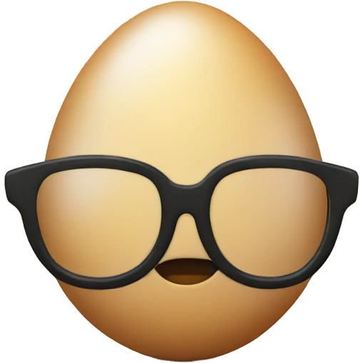 egg wearing glasses emoji