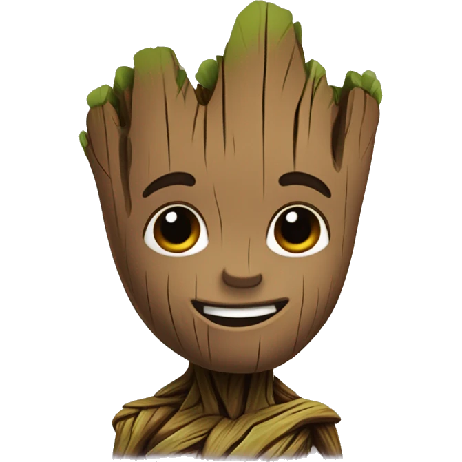 Groot fofo e chamativo emoji
