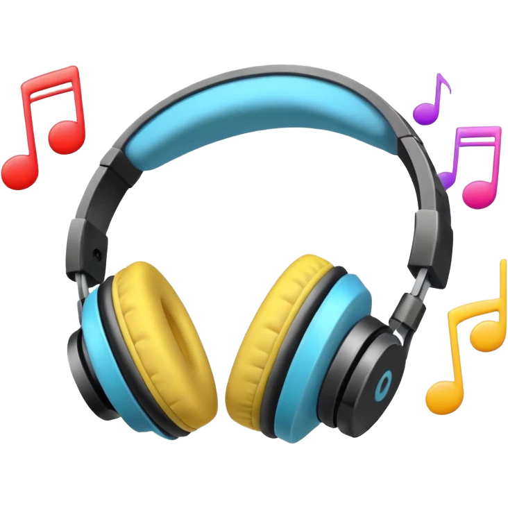 музыка из наушников
 emoji