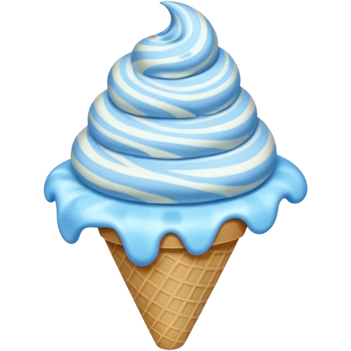 blue beachy ice cream emoji