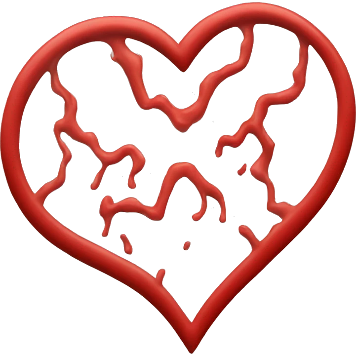 red heart beating emoji