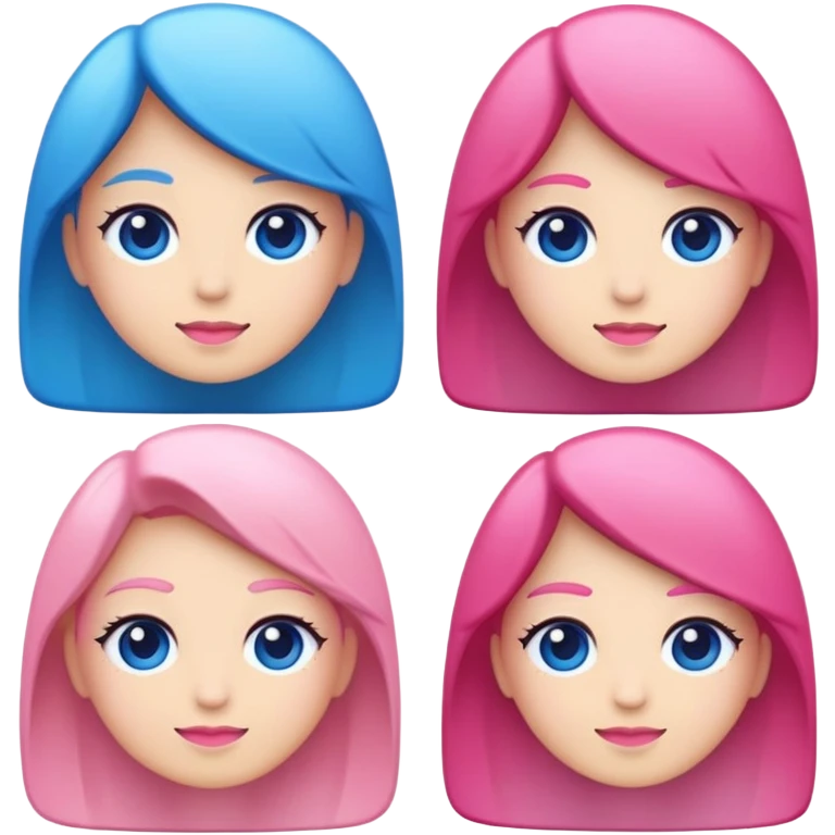 💞 this emoji but the top half is blue emoji