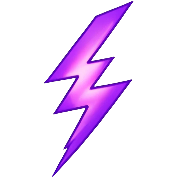 Purple lightning bolt emoji