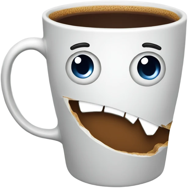 Broken coffee cup emoji