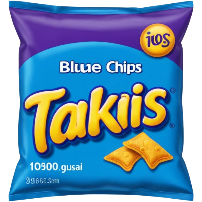 takis blue chips bag
 emoji