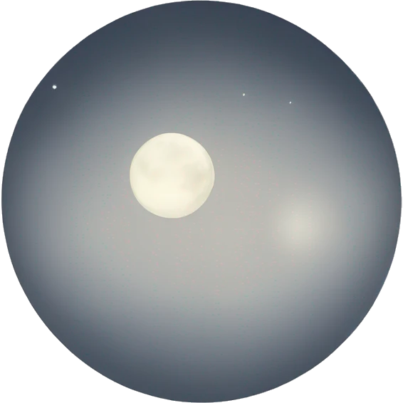 Moon with hear emoji