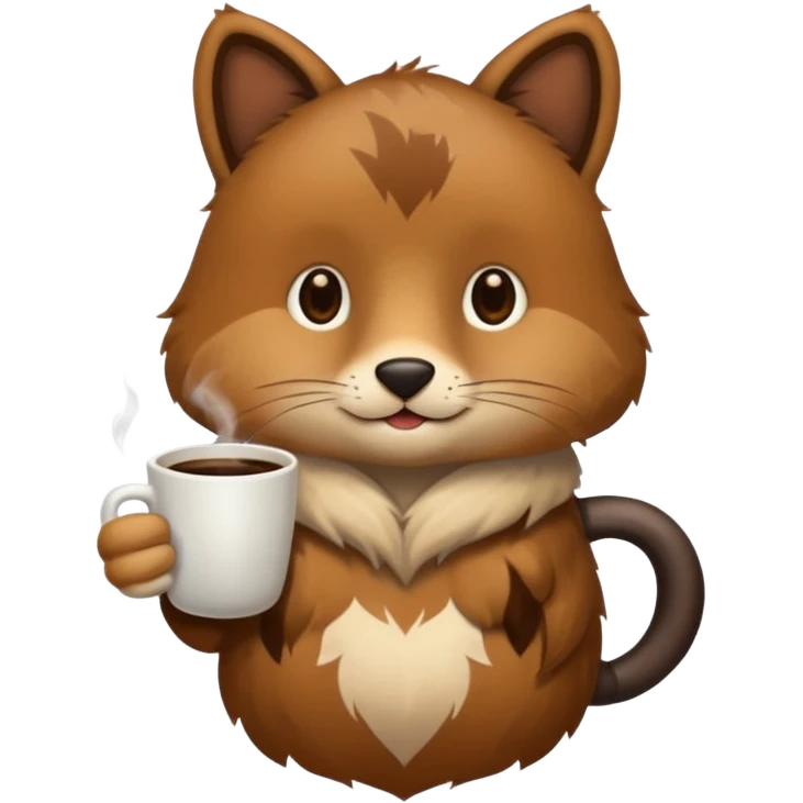 animal with coffe emoji