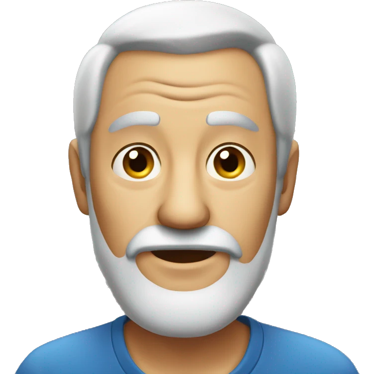 old man with ponytail  emoji